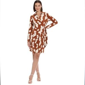 Donna Morgan Pattern Wrap Dress